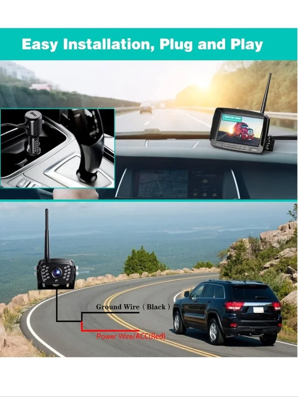 Nuoenx wireless backup camera